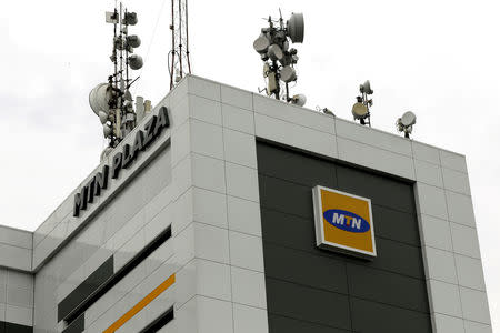 FILE PHOTO: A general view shows MTN head office in Lagos, Nigeria October 29, 2018. REUTERS/Afolabi Sotunde/File Photo