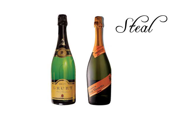 Gruet Brut $13, Mionetto Prosecco Brut, $15