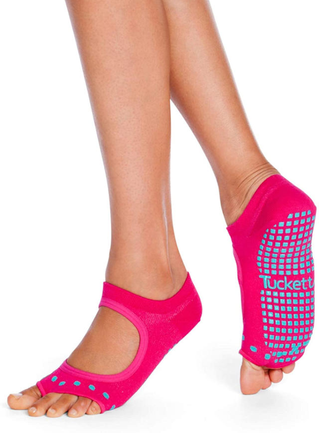 Hylaea Socks For Women With Grip Non Slip Toeless Half Toe Socks For Balle