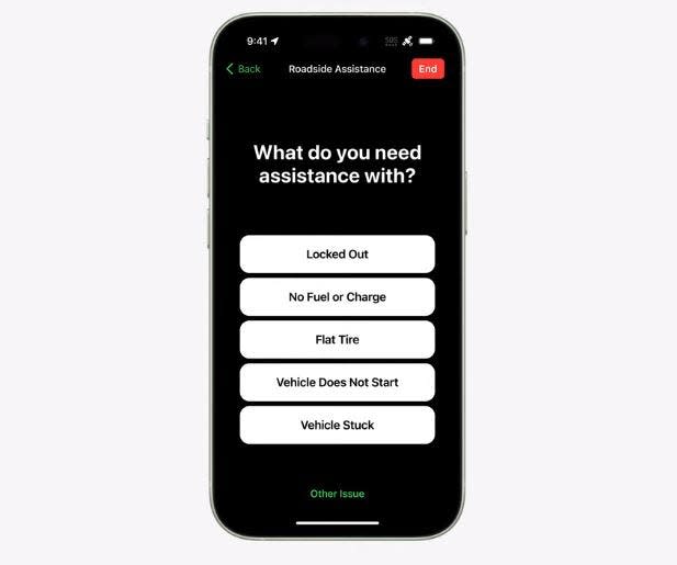 Apple introduces Roadside Assistance through a partnership with AAA.