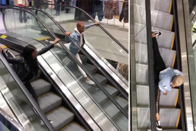 escalators in mall