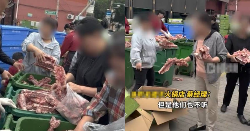 北京一家火鍋店銷毀近2噸的羊蠍子，其中一半竟被附近居民擅自拿走。（圖／翻攝微博）