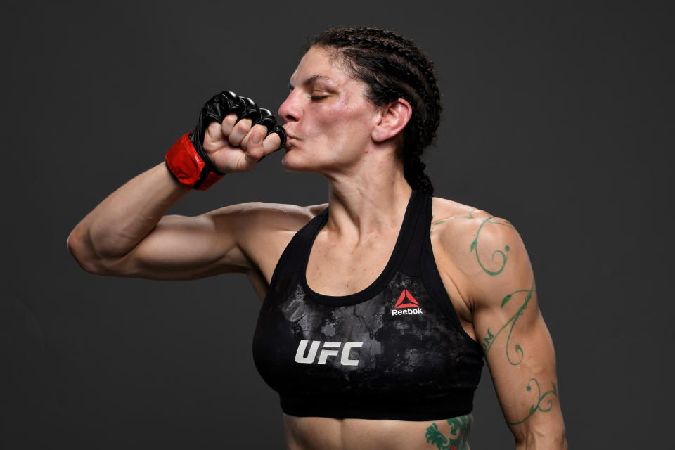 NEWARK, NJ - AUGUST 03:  Lauren Murphy poses for a portrait backstage during the UFC Fight Night event at the Prudential Center on August 3, 2019 in Newark, New Jersey. (Photo by Mike Roach/Zuffa LLC/Zuffa LLC via Getty Images)