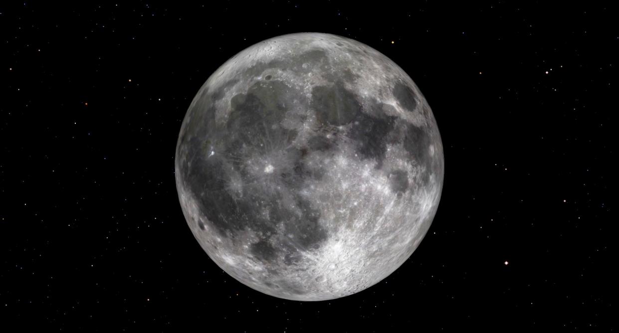  the full moon in the night sky 