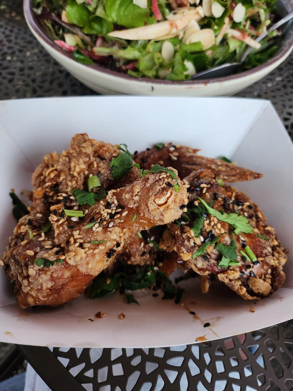 Fried chicken at Chik'n & Mi, an Asian fusion restaurant in Louisville.