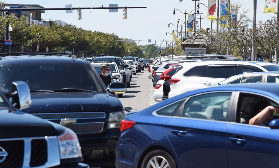 Visitors came to Rehoboth Beach on Labor Day Saturday, Sept. 5, 2020, with crowds filling the beach and boardwalk, along with bumper-to-bumper traffic on Coastal Highway, as the summer season comes to a close.