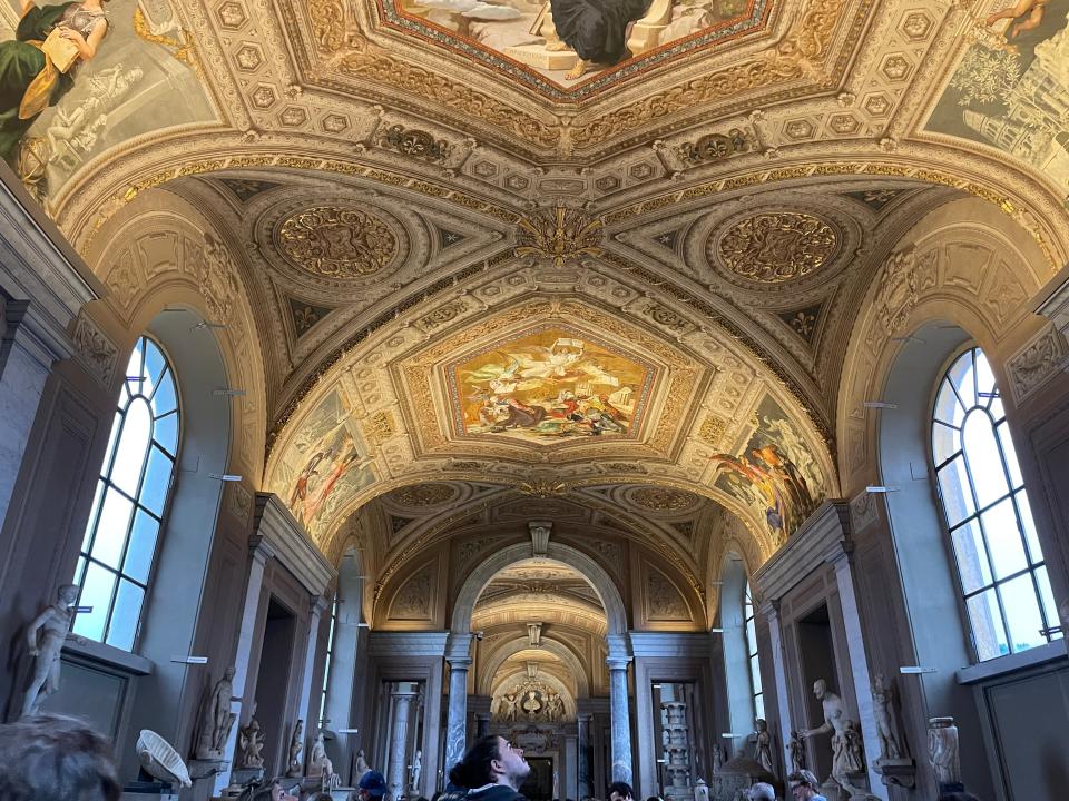 interior shot of a room in the vatican in italy