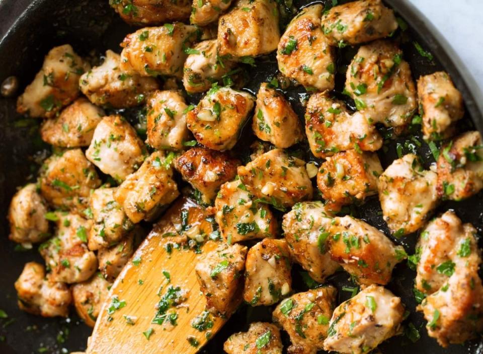 garlic butter chicken bites