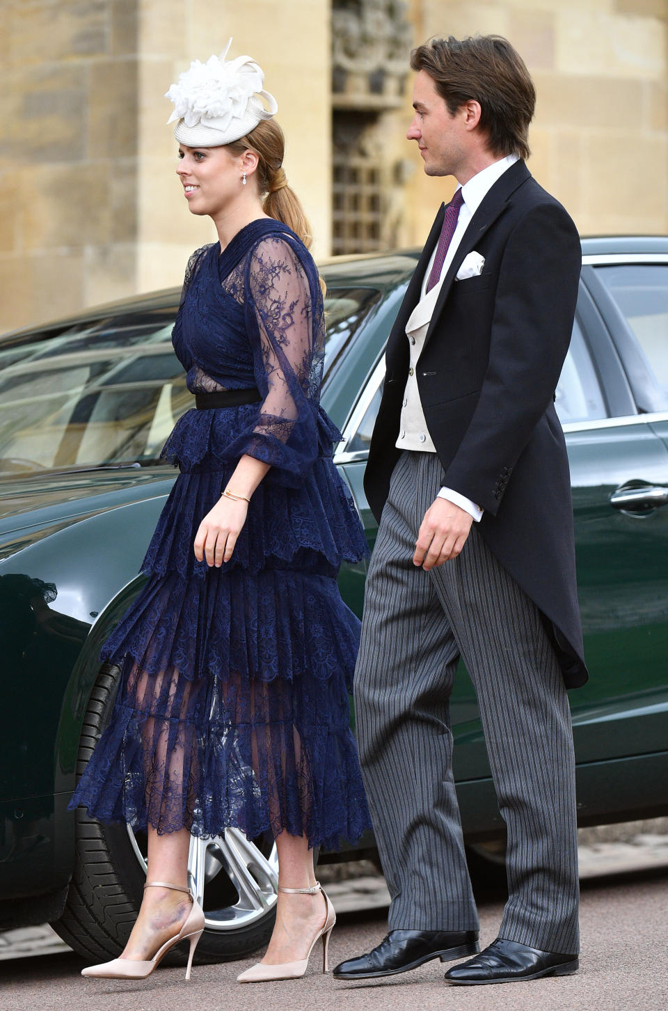 Princess Beatrice and Edoardo Mapelli Mozzi attend the wedding of Lady Gabriella Windsor and Thomas Kingston 