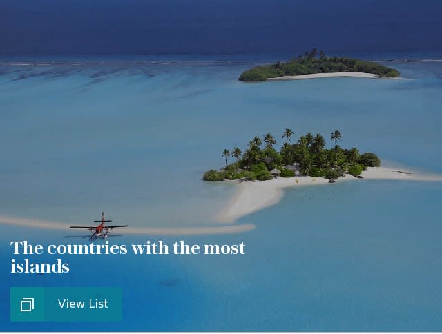 The countries with the most islands