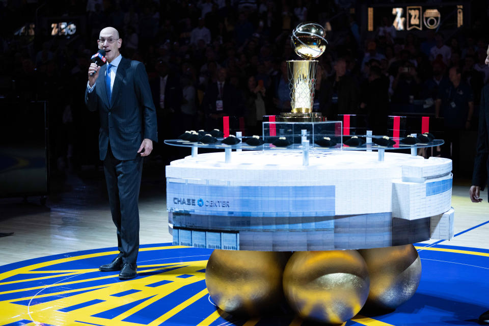 It took nearly 10 years for NBA commissioner Adam Silver&#39;s idea for an in-season tournament to come to fruition, but it is finally here. (Kyle Terada/USA Today Sports)