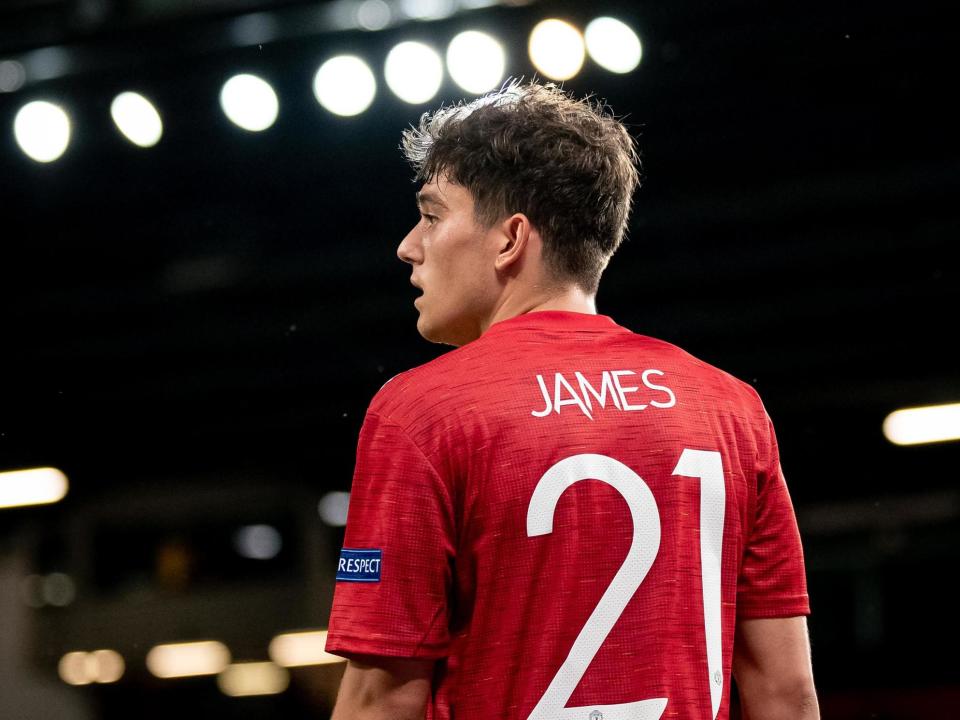 Daniel James of Manchester United: Manchester United via Getty Imag