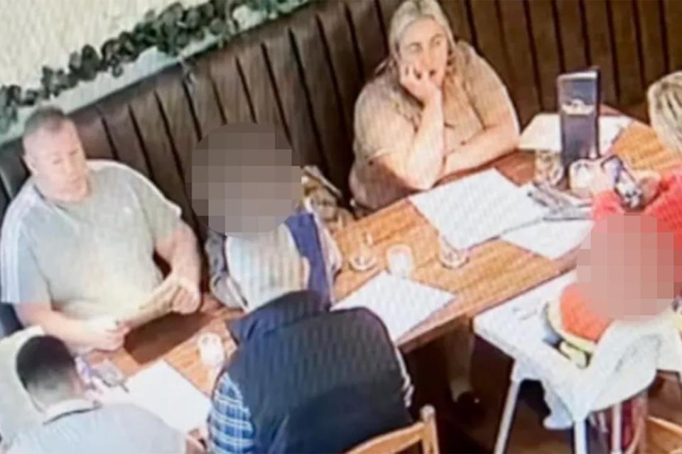 The family was caught on CCTV at Bella Ciao in Swansea (Bella Ciao)