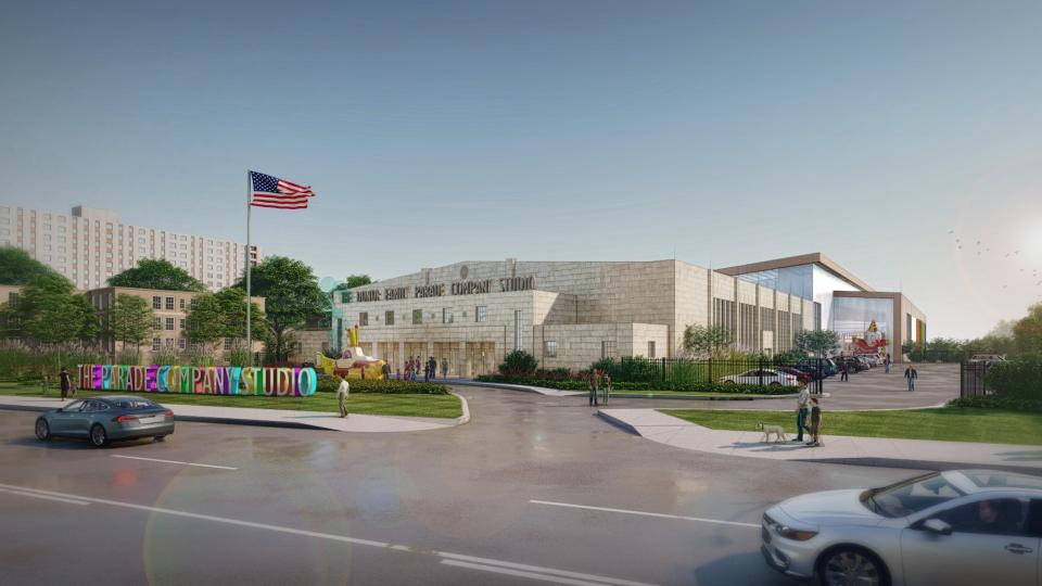 A rendering of the Parade Company’s new facility in Detroit.