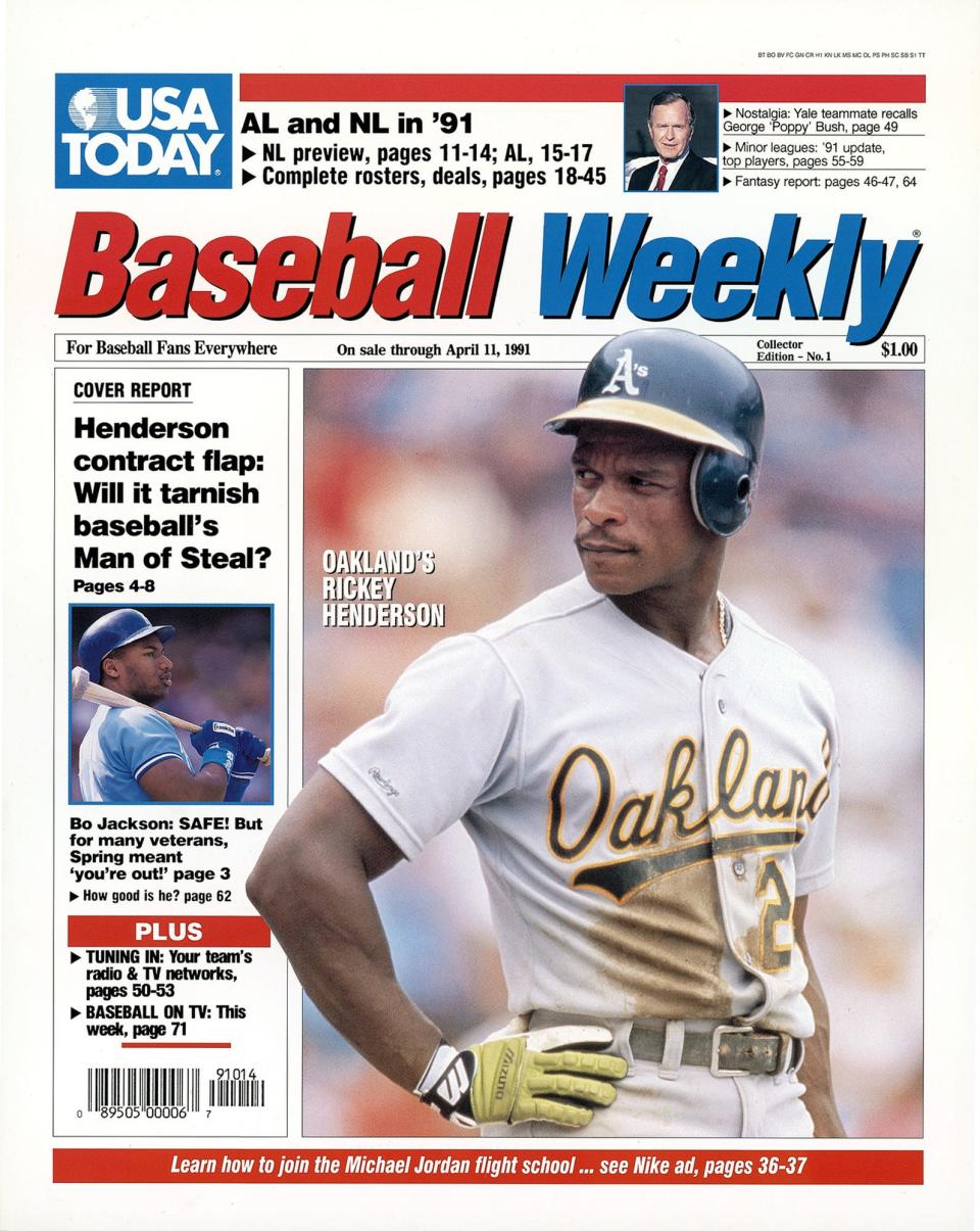 The first issue of Baseball Weekly, which was published April 4, 1991. 