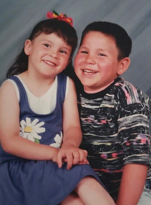 Elmer Sanchez, Jr. with his sister. (Courtesy of Elmer Sanchez, Jr.’s family.