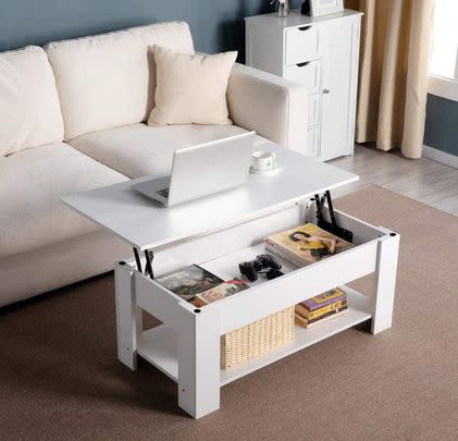 Enjoy TV dinners with ease thanks to this lift-top coffee table
