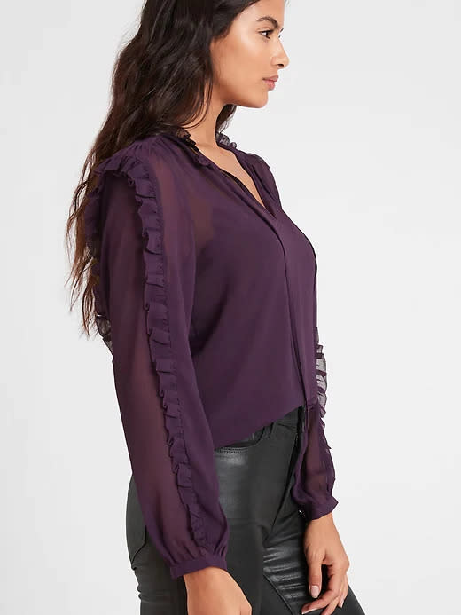 Ruffle Blouse- Banana Republic