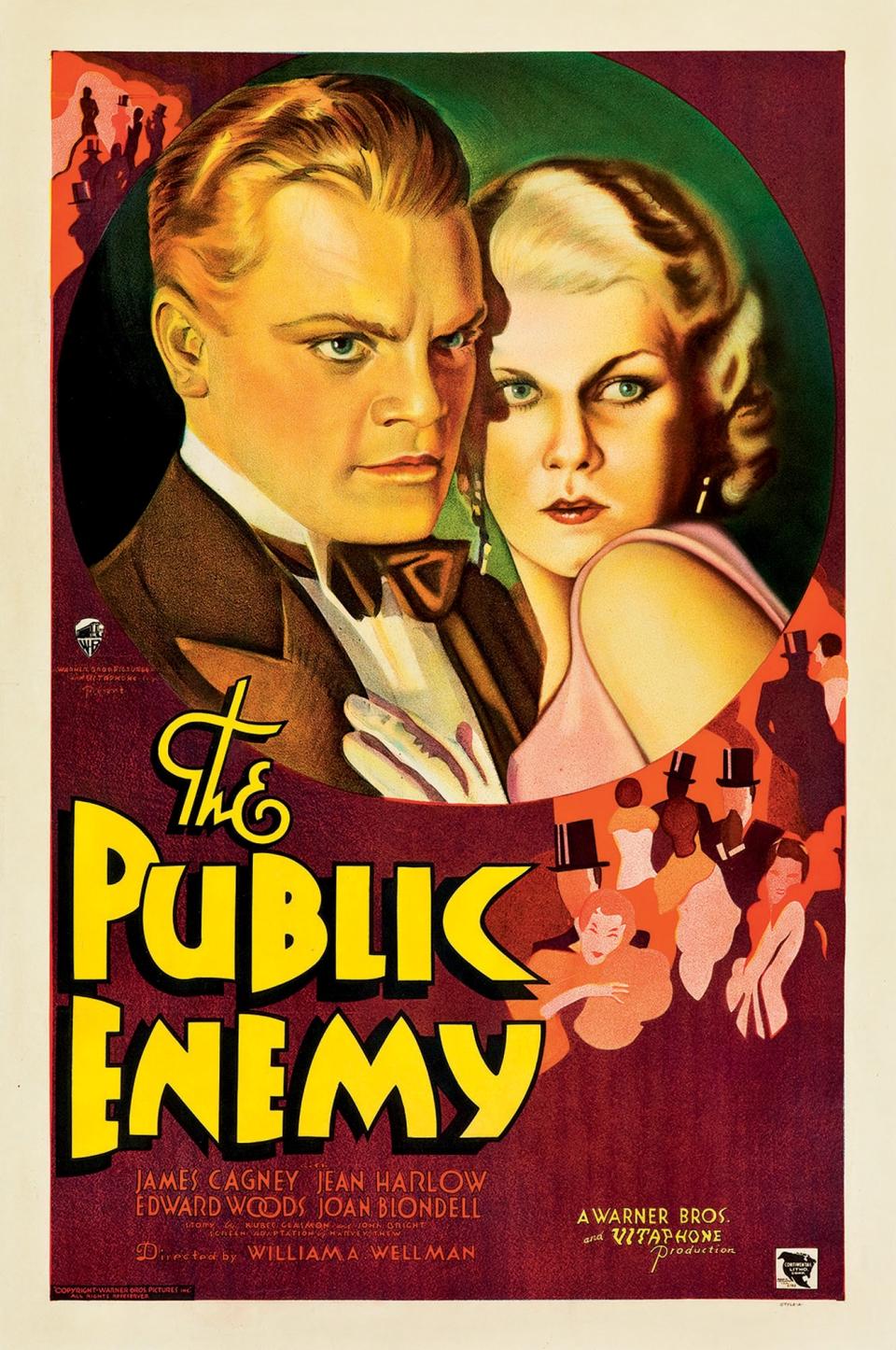 This February 2012 photo provided by Heritage Auctions in Dallas shows a movie poster for the 1931 film “The Public Enemy” featuring James Cagney. This and other rare classic movie theater posters found in a northeastern Pennsylvania attic are scheduled to go to auction March 23. (AP Photo/Heritage Auctions)