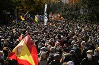 Protest against planned reform to anti-terrorism and gagging laws, in Madrid