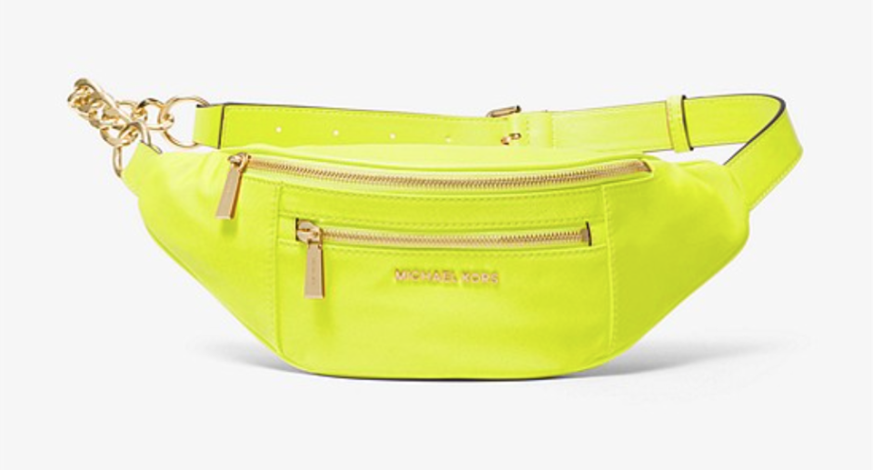 Michael Kors Mott Nylon Belt Bag in Acid Yellow