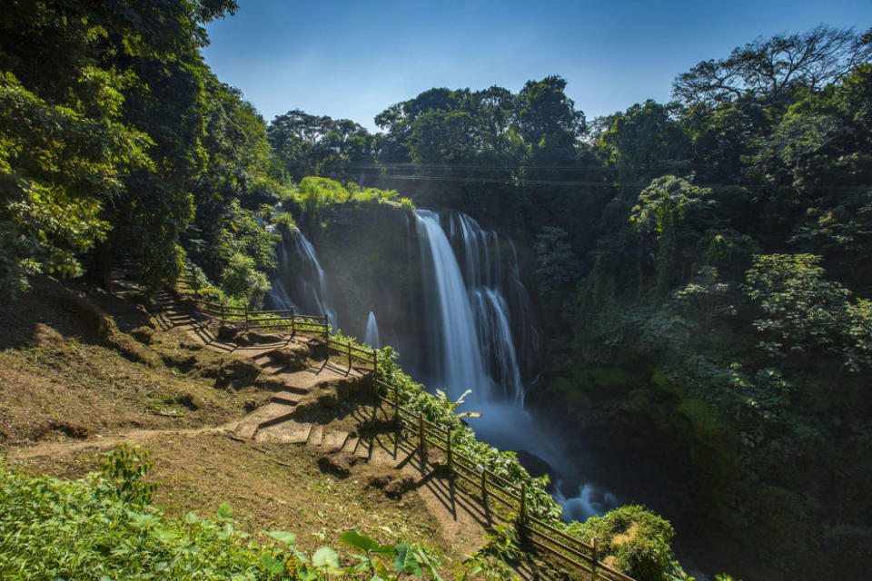 <div class="inline-image__caption"><p>A picture of a mesmerizing Pulhapanzak waterfall on Lake Yojoa under the clear sky in Honduras</p></div> <div class="inline-image__credit">Wirestock via Getty Images</div>