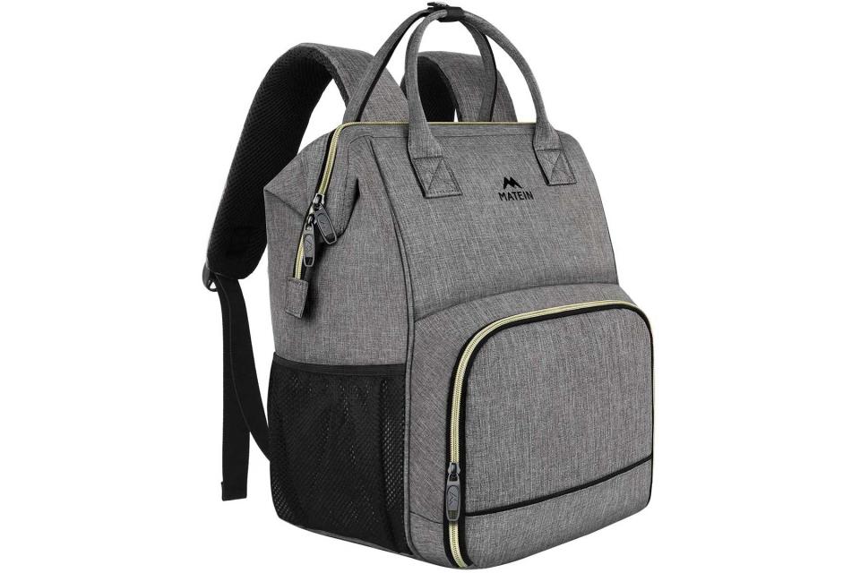 Matein insulated laptop backpack in gray