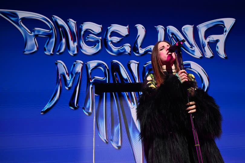 Italy's Angelina Mango onstage during the London Eurovision Party 2024