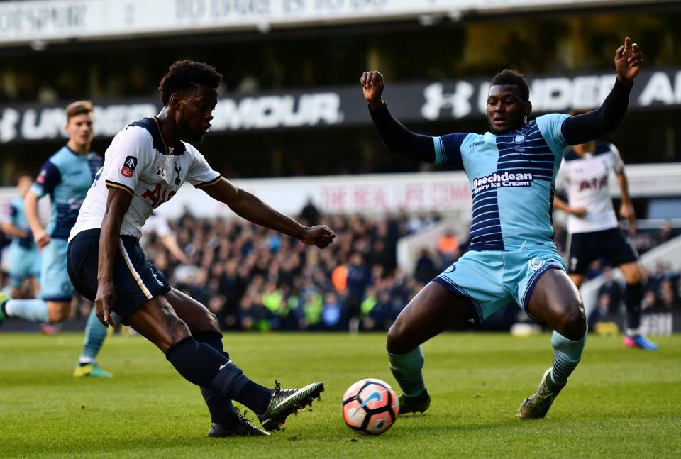 Josh Onamah played for Spurs in their FA Cup thriller against Wycombe last season