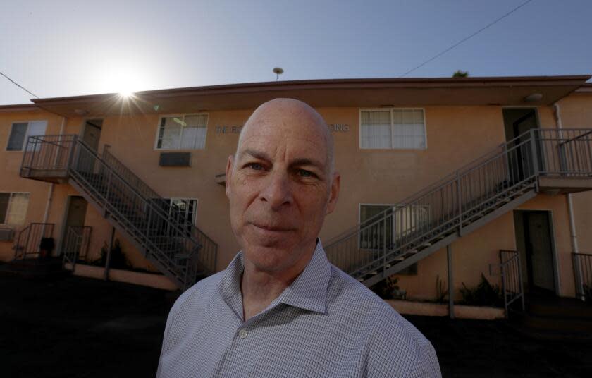 LOS ANGELES, CALIF. - JAN. 26, 2018. Tod Lipka, president of Step Up On Second, has been converting motels like this one in Hollywood into permanent supportive housing for homeless people. (Luis Sinco/Los Angeles Times)