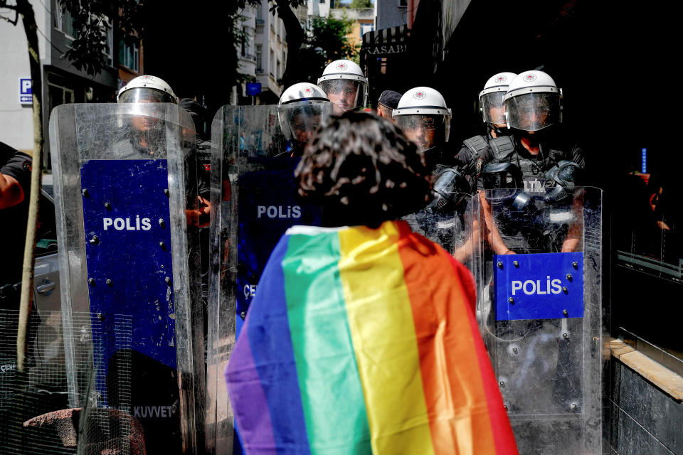 Turkish police forcibly intervened in a Pride march in Istanbul, detaining dozens of demonstrators. (Kemal Aslan / AFP via Getty Images file)