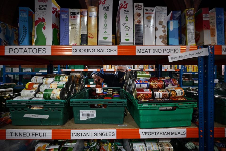 A Trussell Trust foodbank in Brixton, south London (AFP via Getty Images)