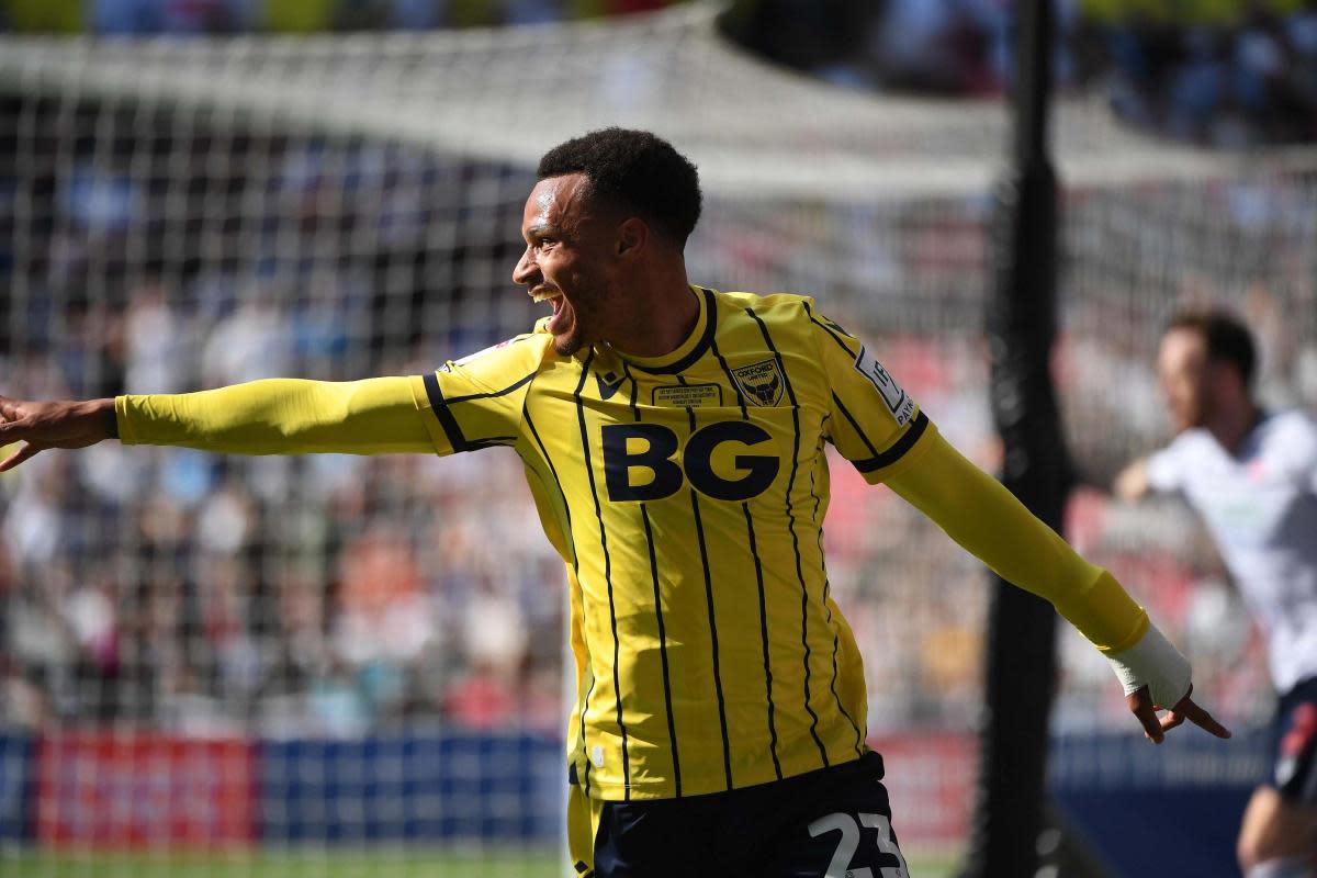 Josh Murphy celebrates his second goal in the play-off final at Wembley <i>(Image: Mike Allen)</i>