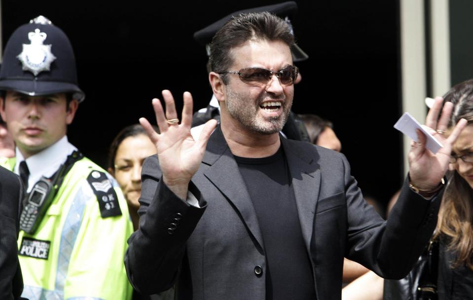 George Michael makes press statement at Brent Magistrates Court (2007)