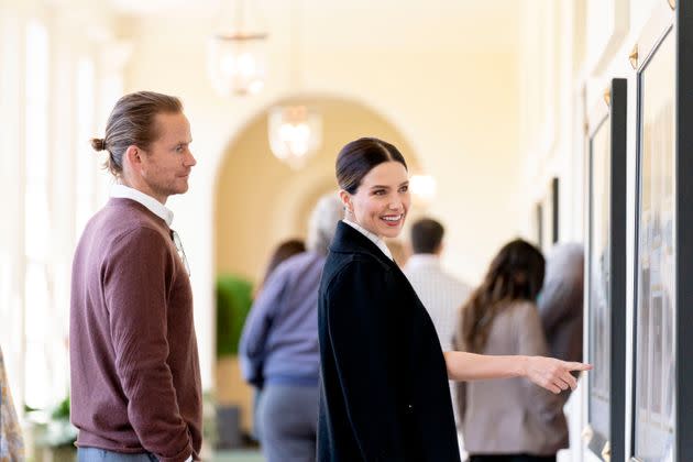 Sophia Bush with then-fiancé Grant Hughes on April 29, 2022, in Washington, D.C.