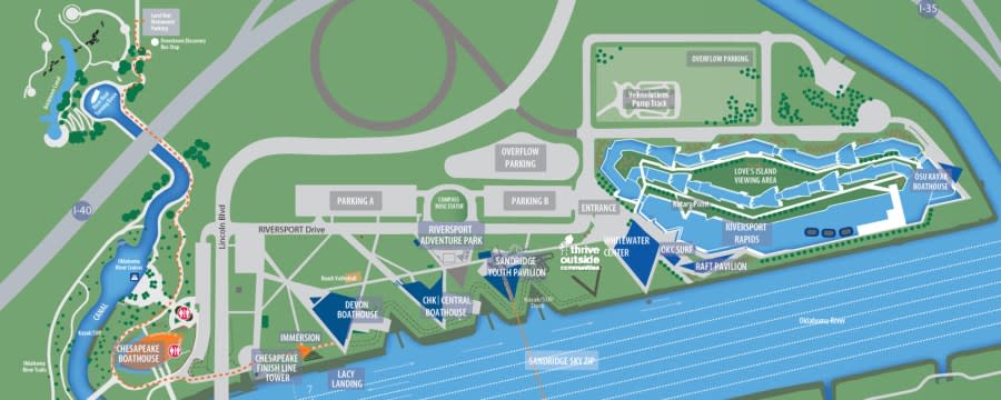 RIVERSPORT OKC map. Image courtesy RIVERSPORT OKC.