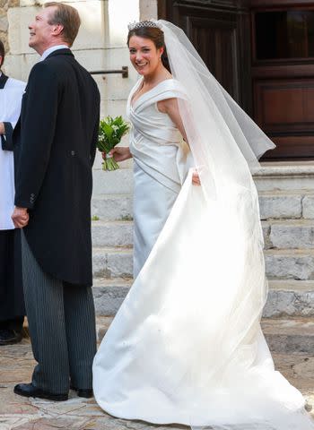 Arnold Jerocki/Getty Grand Duke Henri and Princess Alexandra at her April 29, 2023 wedding in Bormes-les-Mimosas, France.