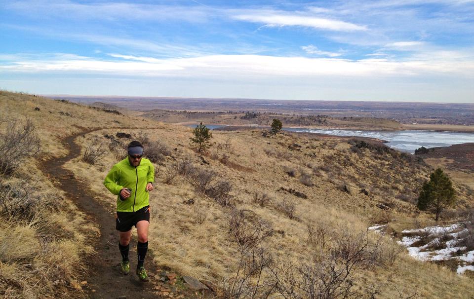 Fort Collins runner Muck Kilpatrick runs in a past Quad Rock 50 in Lory State Park.