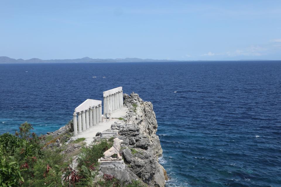 The ruins on the coast of Fortune Island in Nasugbo, Batangas, Philippines