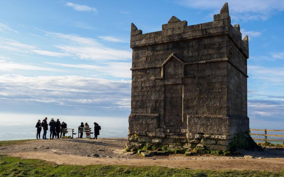 Rivington Pike on top of Winter Hill, West Pennine Moors, Lancashire