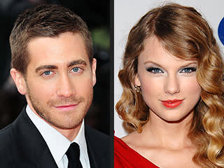 Jake Gyllenhaal and Taylor Swift. Photo: INF; Jon Kopaloff/FilmMagic