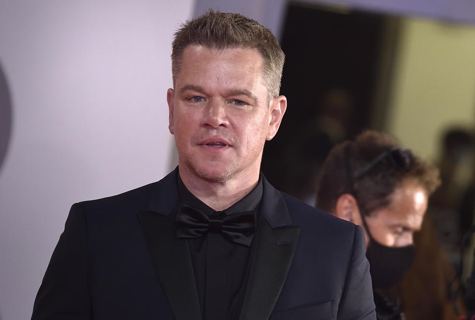 American actor Matt Damon at the 78 Venice International Film Festival 2021.  The last duel red carpet. Venice (Italy), September 10th, 2021 (Photo by Rocco Spaziani/Archivio Spaziani/Mondadori Portfolio via Getty Images)