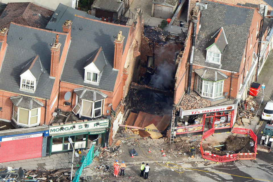 Five people died in the blast on Hinkley Road in Leicester in February. (SWNS)