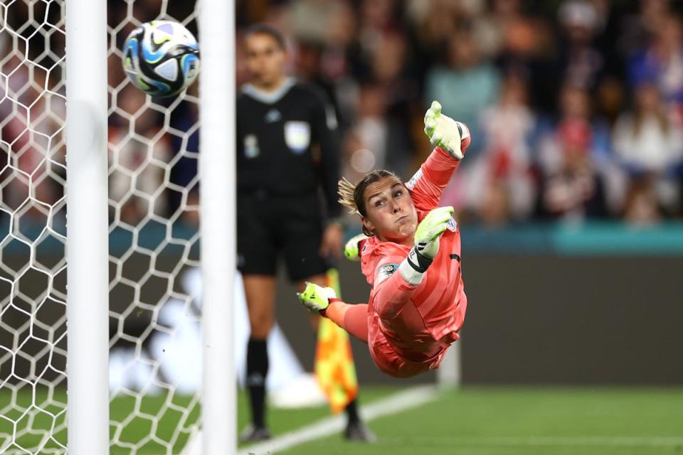 Known as Mary Queen of Stops, Lionesses icon, world’s best goalkeeper, Nike didn’t think her shirt was worth selling before last year’s World Cup (The FA via Getty Images)