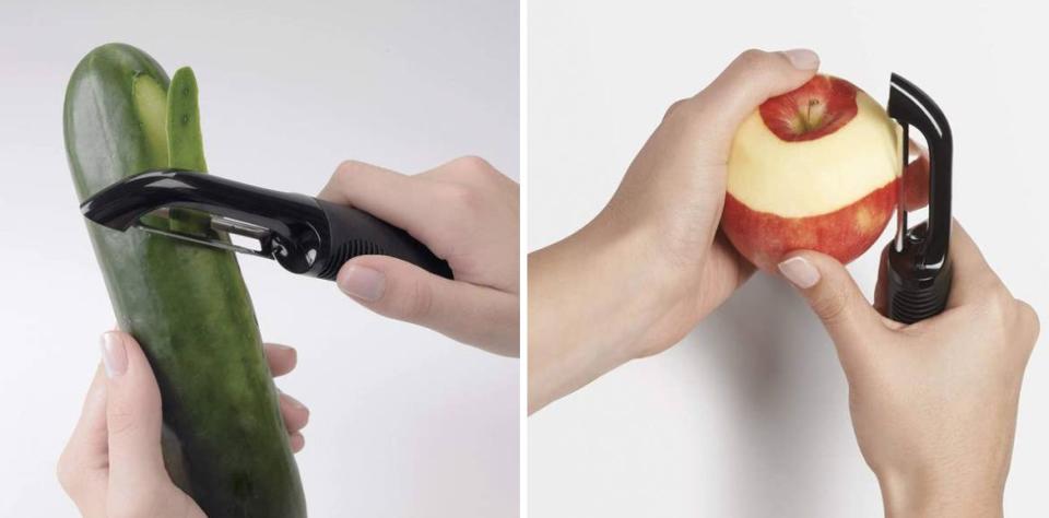 Made specifically with a swiveling double blade, this will make peeling tough-skinned fruits and veggies so easy you won't have to give up on the recipe, or worse, hurt yourself while trying to do it with a knife. Plus, it's dishwasher safe!<br /><br /><strong>Promising review:</strong> "I've been a chef for 20 years, and I have used these countless times. They're totally reliable and useful for even the most amateur cook." &mdash; <a href="https://www.amazon.com/gp/customer-reviews/RJMO6SXJW6535?&amp;linkCode=ll2&amp;tag=huffpost-bfsyndication-20&amp;linkId=552ed67b2c12f652c721263f9435523a&amp;language=en_US&amp;ref_=as_li_ss_tl" target="_blank" rel="nofollow noopener noreferrer" data-skimlinks-tracking="5820833" data-vars-affiliate="Amazon" data-vars-asin="none" data-vars-href="https://www.amazon.com/gp/customer-reviews/RJMO6SXJW6535?tag=bfabby-20&amp;ascsubtag=5820833%2C1%2C27%2Cmobile_web%2C0%2C0%2C16403846" data-vars-keywords="cleaning" data-vars-link-id="16403846" data-vars-price="" data-vars-product-id="1" data-vars-product-img="none" data-vars-product-title="Placeholder- no product" data-vars-retailers="Amazon">Chef Chaz</a><br /><br /><a href="https://www.amazon.com/OXO-Good-Grips-Swivel-Peeler/dp/B00004OCIP?&amp;linkCode=ll1&amp;tag=huffpost-bfsyndication-20&amp;linkId=84d98ee761fd14572ee11e29ce19dd5f&amp;language=en_US&amp;ref_=as_li_ss_tl" target="_blank" rel="noopener noreferrer"><strong>Get it from Amazon for $9.99.</strong></a>