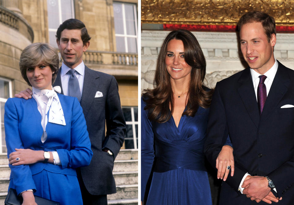 William proposed to Kate with his mother's engagement ring. 