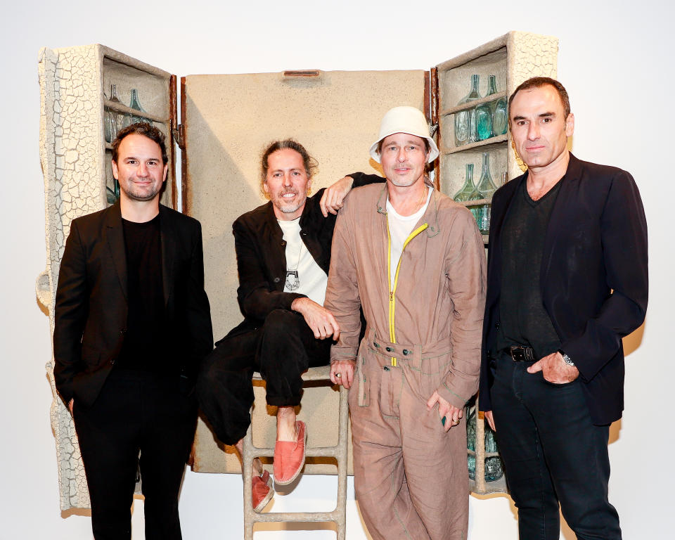 Julien Lombrail, Nacho Carbonell, Brad Pitt, and Loïc Le Gaillard. - Credit: River Callaway/BFA.com