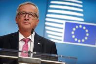 European Union Commission President Jean-Claude Juncker holds a news conference during a European Union leaders summit meeting in Brussels, Belgium, October 19, 2017. REUTERS/Dario Pignatelli