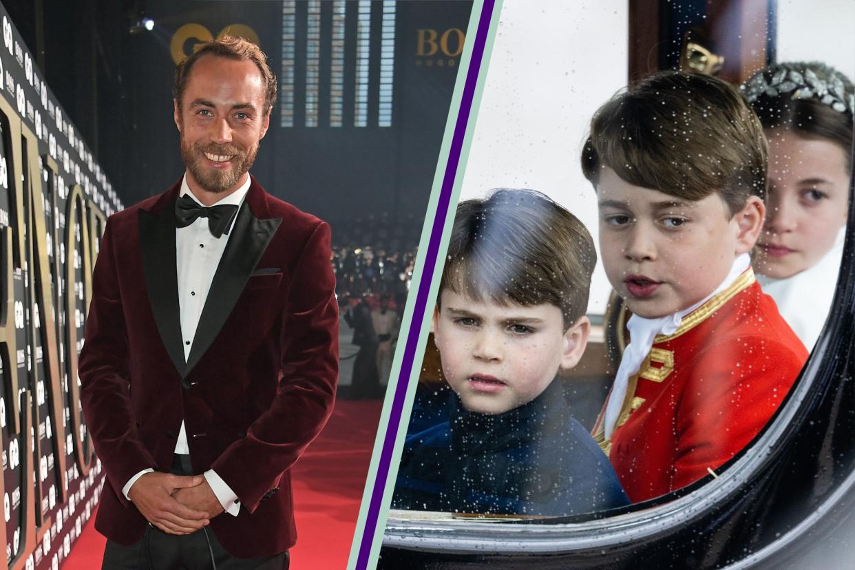  James Middleton with Prince George, Charlotte and Louis. 