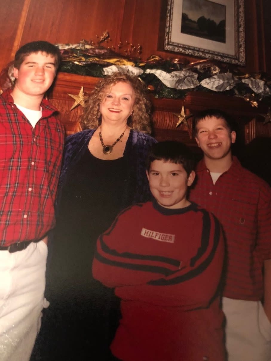 Members of the Tenpenny family, including (L-R) cousin Jay, grandmother Donna Hilley and Mitchell Tenpenny (top right) with Rafe Tenpenny (below)